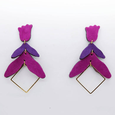 Boucles d'oreilles •FULIA• violettes