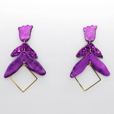 Boucles d'oreilles •FULIA• violettes