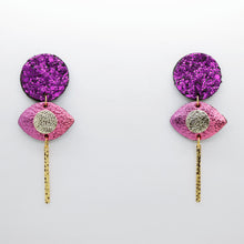 Charger l&#39;image dans la galerie, Boucles d&#39;oreilles •POTENCO• à paillettes