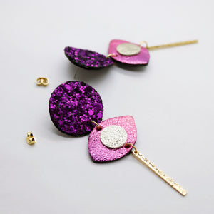 Boucles d'oreilles •POTENCO• à paillettes