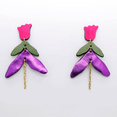 Boucles d'oreilles •FULIA• violettes