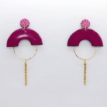 Charger l&#39;image dans la galerie, Boucles d&#39;oreilles •GRACIEUSES• violines