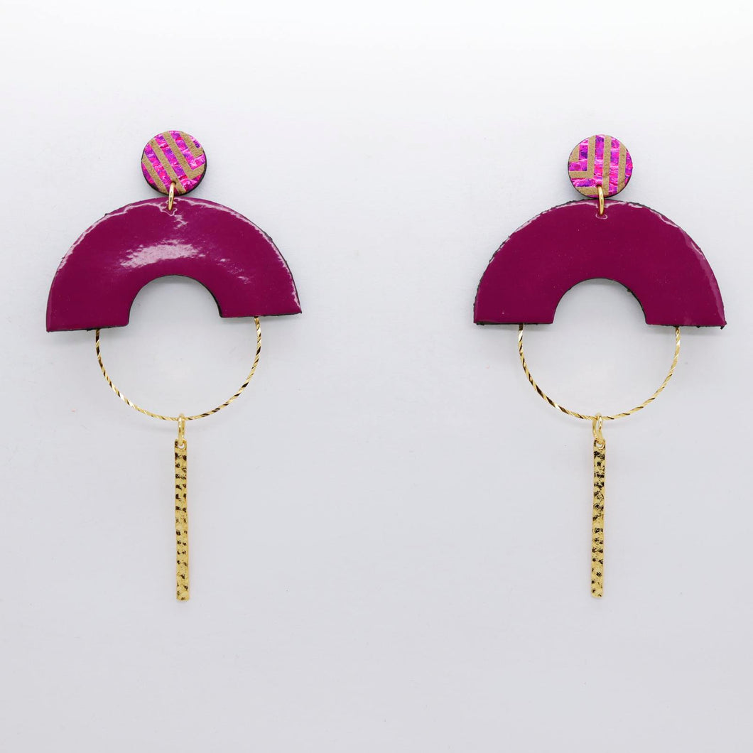Boucles d'oreilles •GRACIEUSES• violines