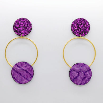 Boucles d'oreilles •RONA• à paillettes