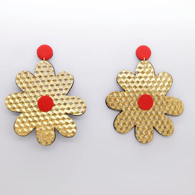 Boucles d'oreilles •SAINTA• dorées