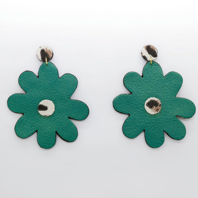 Boucles d'oreilles •SAINTA• vertes