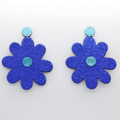 Boucles d'oreilles •SAINTA• bleues