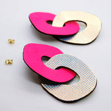 Charger l&#39;image dans la galerie, Boucles d&#39;oreilles •DAGDA• bicolores