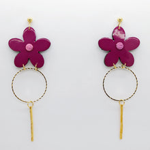 Charger l&#39;image dans la galerie, Boucles d&#39;oreilles •MILA• violines