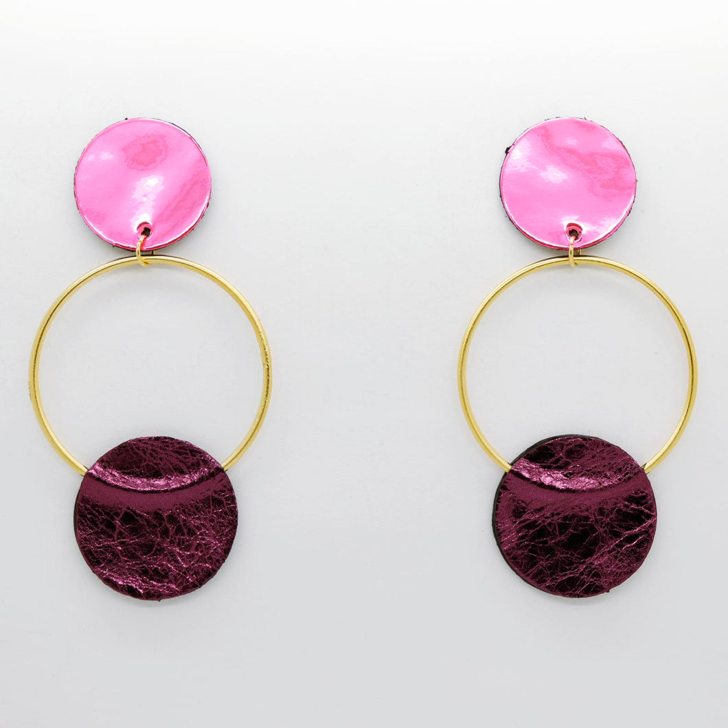 Boucles d'oreilles •RONA• roses
