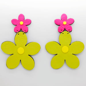 Boucles d'oreilles •FLORBA• fluo