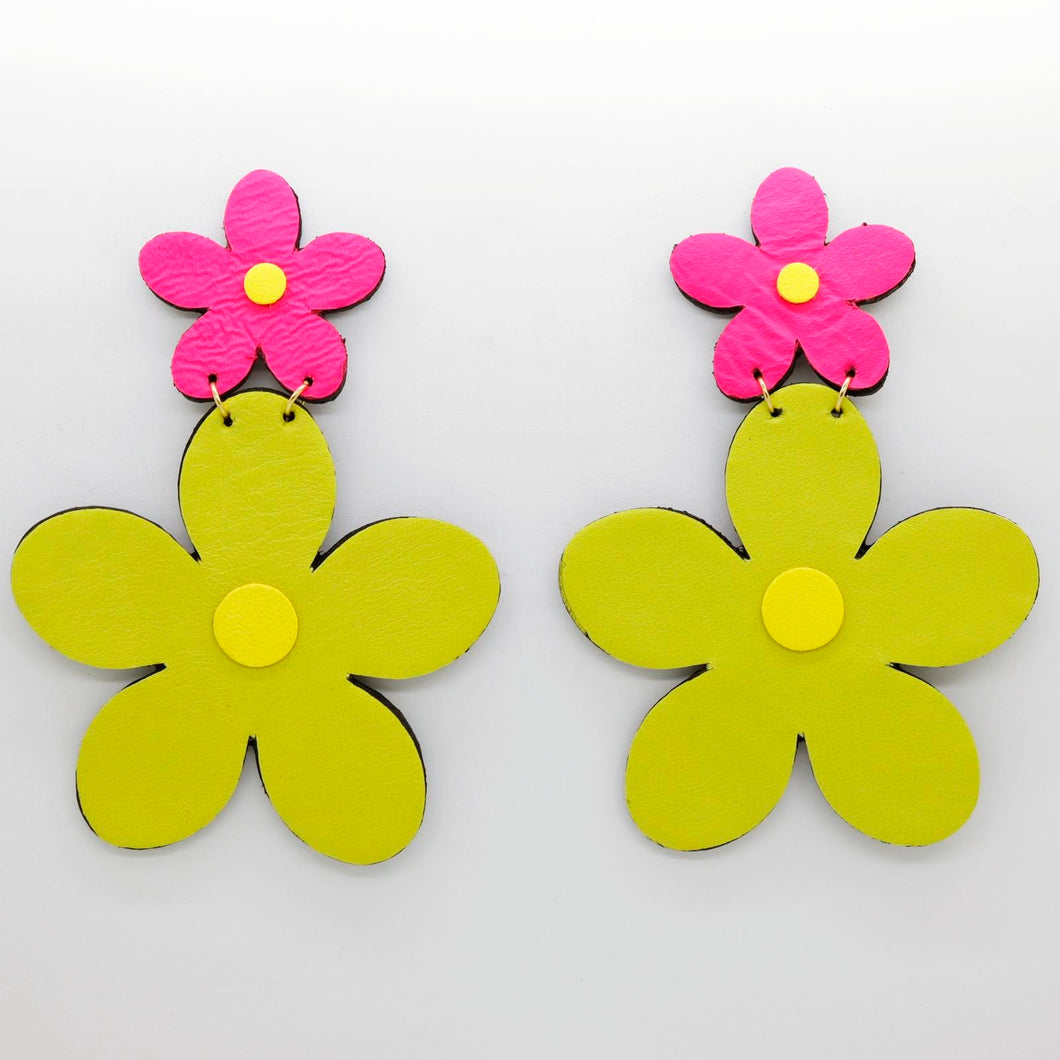 Boucles d'oreilles •FLORBA• fluo