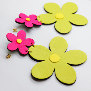 Boucles d'oreilles •FLORBA• fluo