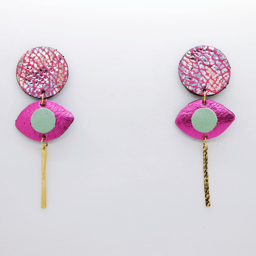 Boucles d'oreilles •POTENCO• roses