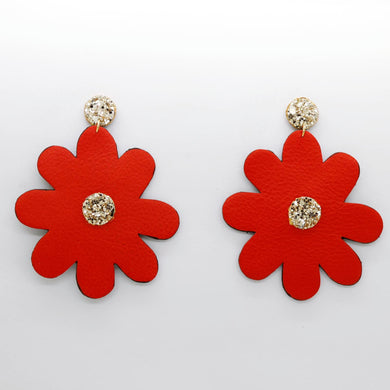 Boucles d'oreilles •SAINTA• rouges