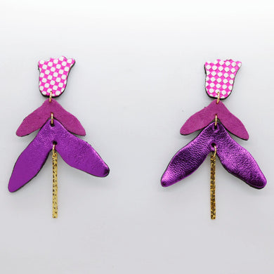Boucles d'oreilles •FULIA• violettes
