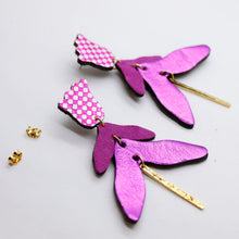 Charger l&#39;image dans la galerie, Boucles d&#39;oreilles •FULIA• violettes