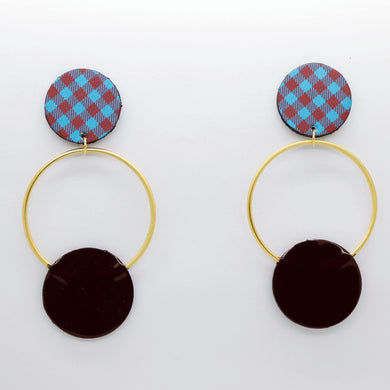 Boucles d'oreilles •RONA• à motifs