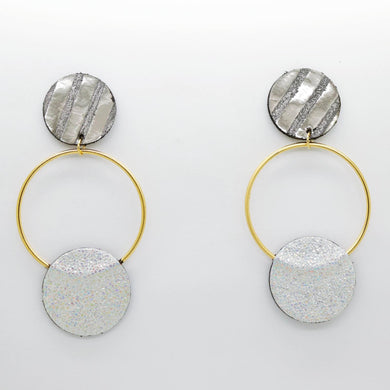 Boucles d'oreilles •RONA• argentées