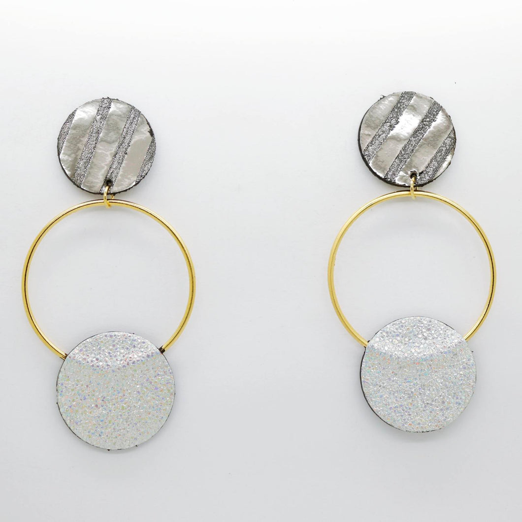Boucles d'oreilles •RONA• argentées