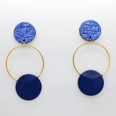 Boucles d'oreilles •RONA• bleues