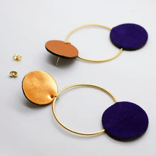 Charger l&#39;image dans la galerie, Boucles d&#39;oreilles •RONA• bicolores