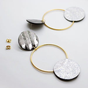 Boucles d'oreilles •RONA• argentées