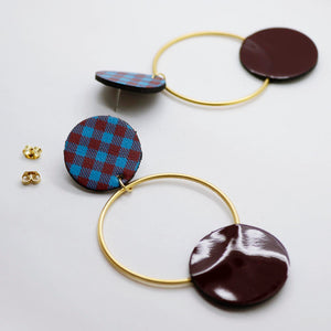 Boucles d'oreilles •RONA• à motifs