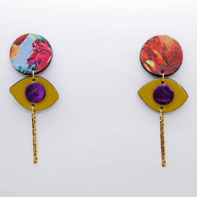 Boucles d'oreilles •POTENCO• à motifs