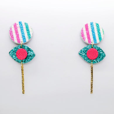 Boucles d'oreilles •POTENCO• à paillettes