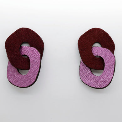 Boucles d'oreilles •DAGDA• violettes
