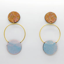 Charger l&#39;image dans la galerie, Boucles d&#39;oreilles en cuir •RONA•bicolores