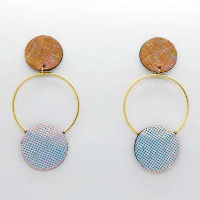 Boucles d'oreilles en cuir •RONA•bicolores