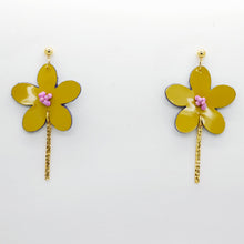 Charger l'image dans la galerie, Boucles d'oreilles en cuir •MILA• moutarde