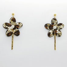 Charger l'image dans la galerie, Boucles d'oreilles en cuir •MILA• à paillettes