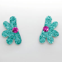 Charger l'image dans la galerie, Boucles d'oreilles en cuir •AUBA• à paillettes