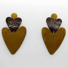 Charger l'image dans la galerie, Boucles d'oreilles en cuir •BELLÄ• bicolores