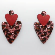 Charger l'image dans la galerie, Boucles d'oreilles en cuir •BELLÄ• à paillettes