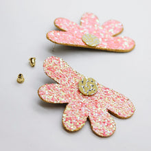 Charger l&#39;image dans la galerie, Boucles d&#39;oreilles en cuir •AUBA• à paillettes