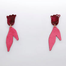 Charger l'image dans la galerie, Boucles d'oreilles en cuir •BIBA• bicolores