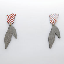 Charger l'image dans la galerie, Boucles d'oreilles en cuir •BIBA• à paillettes