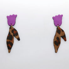 Charger l'image dans la galerie, Boucles d'oreilles en cuir •BIBA• à motifs