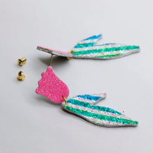 Charger l'image dans la galerie, Boucles d'oreilles en cuir •BIBA• à paillettes