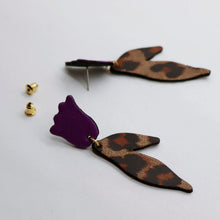 Charger l'image dans la galerie, Boucles d'oreilles en cuir •BIBA• à motifs