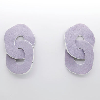 Boucles d'oreilles en cuir •DAGDA• parmes