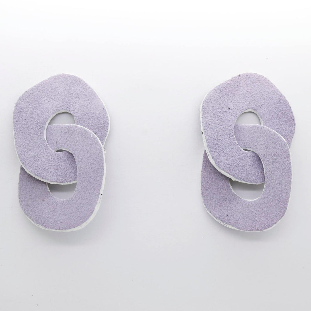 Boucles d'oreilles en cuir •DAGDA• parmes