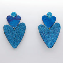 Charger l'image dans la galerie, Boucles d'oreilles en cuir •BELLÄ• à paillettes