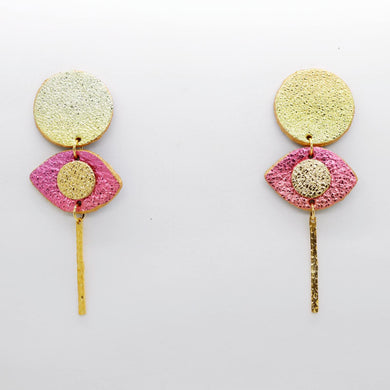 Boucles d'oreilles en cuir •POTENCO• sunset