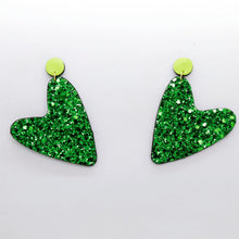 Charger l'image dans la galerie, Boucles d'oreilles en cuir •AMÕR• à paillettes