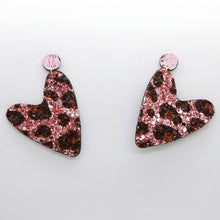 Charger l'image dans la galerie, Boucles d'oreilles en cuir •AMÕR• à paillettes